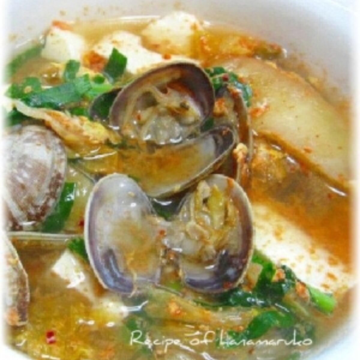 身体の芯からぽかぽか あさりのスンドゥブチゲ レシピ 作り方 By はなまる子 楽天レシピ